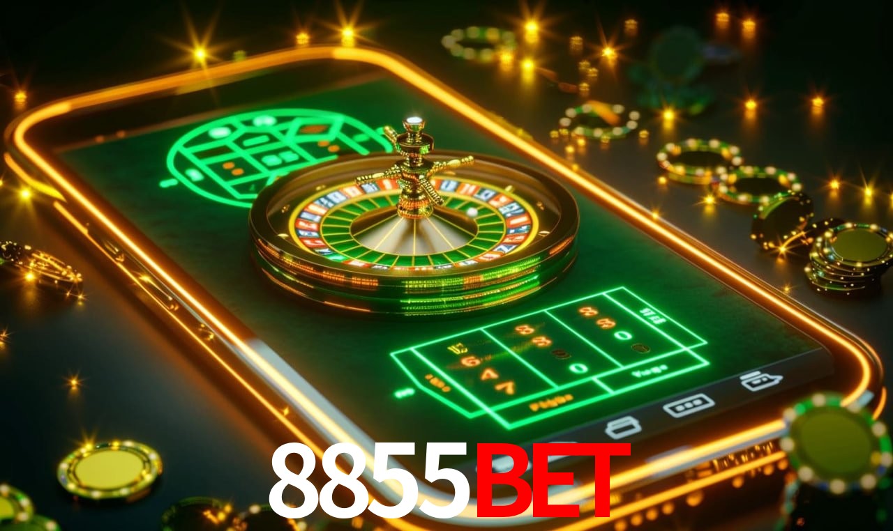 Imagem promocional da 8855BET mostrando a plataforma e suas vantagens